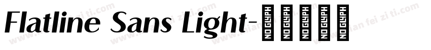 Flatline Sans Light字体转换